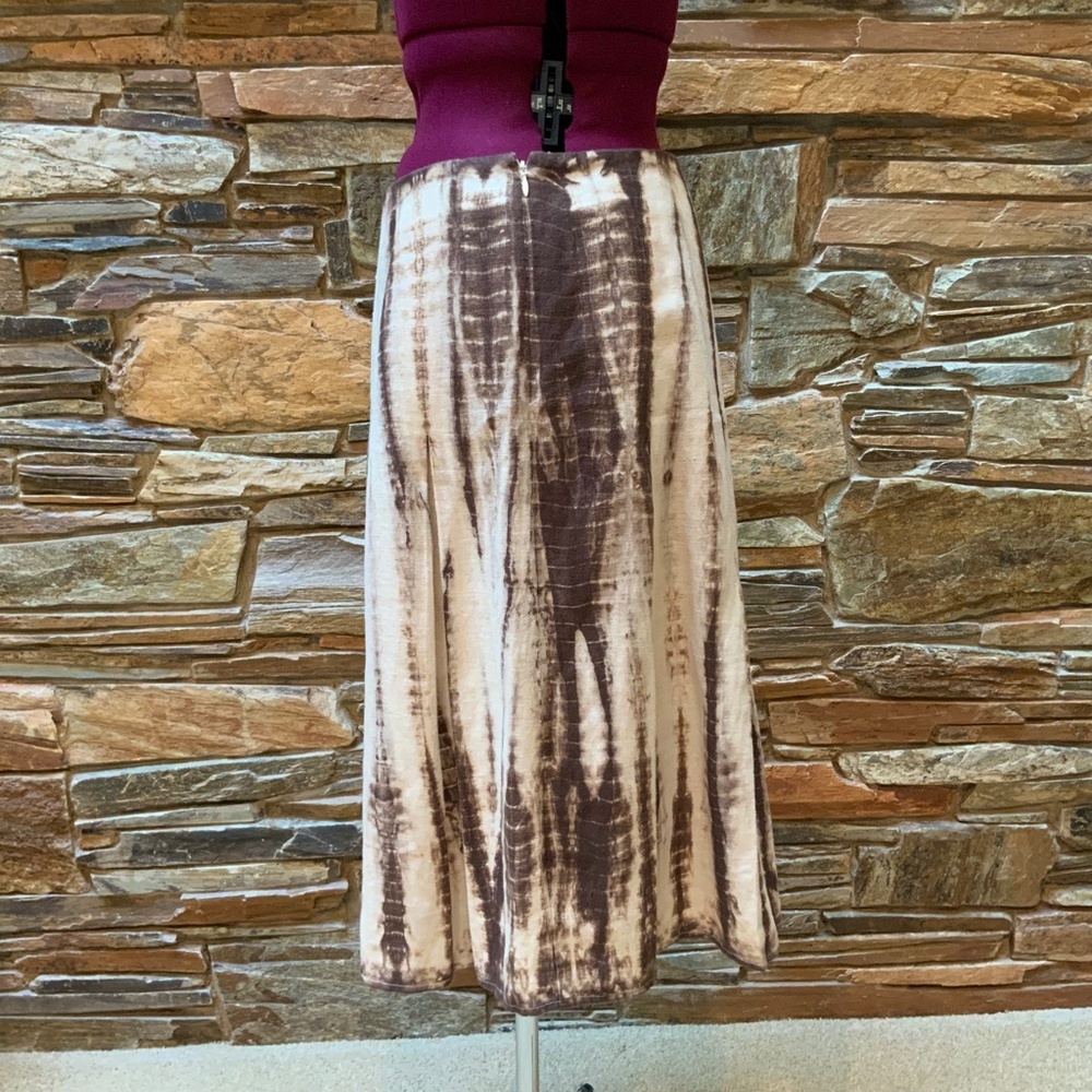 Michael Kors Tan/Brown Tie-Dye Skirt (6) - Picture 2 of 5